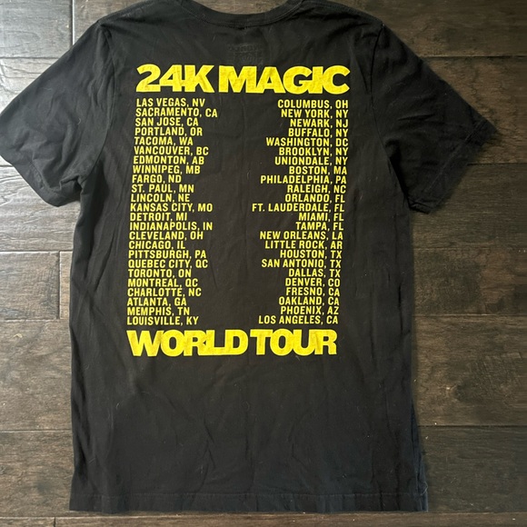 Bruno Mars Concert Tshirt World Tour Merch 24k Magic Black - Picture 4 of 4